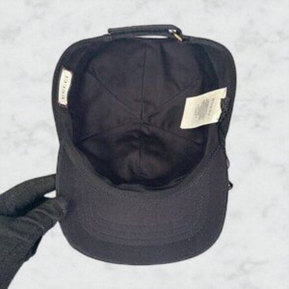 NWT Authentic Gucci Cotton Loved Gucci Baseball Hat L Navy - Picture 6 of 9